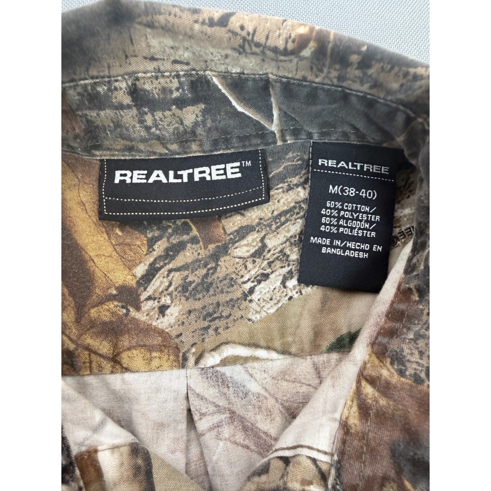 Realtree AP Camo Mens Medium 38-40 Long Sleeve Button Down Hunting Shirt - Picture 2 of 5